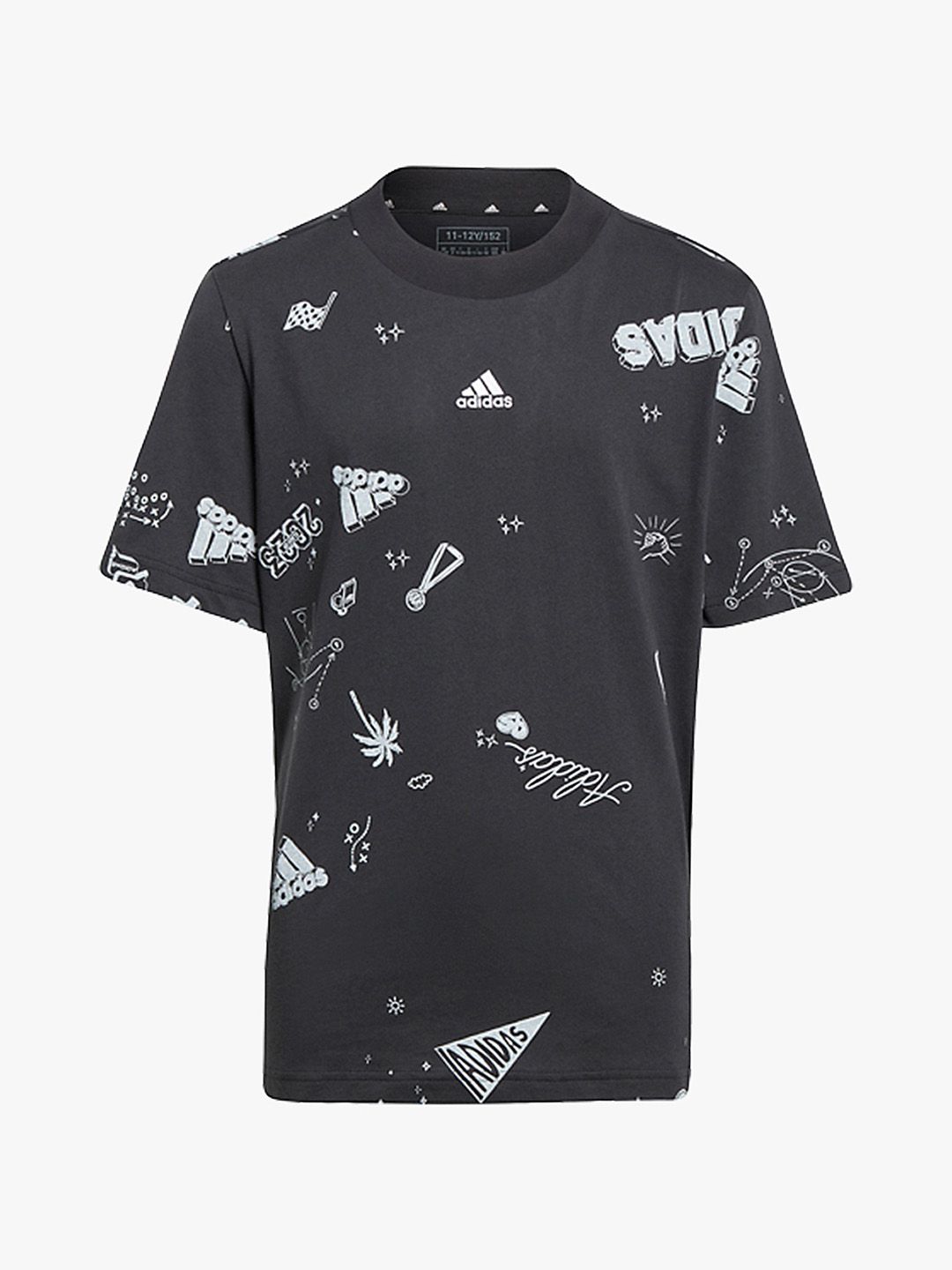 ADIDAS Kids Conversational All Over Print Pure Cotton T-Shirt
