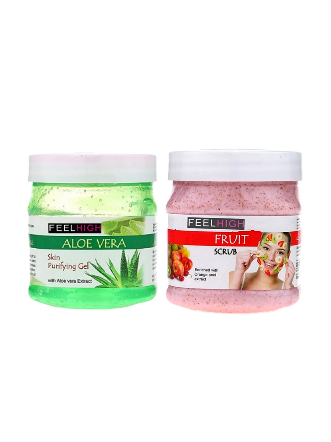 FEELHIGH Aloe vera Gel & Fruit Scrub 500g each-image-1