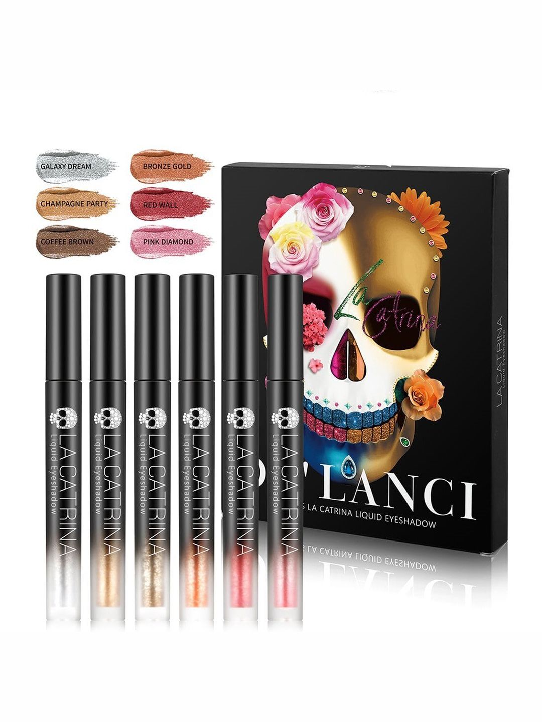DE'LANCI La Catrina Set of 6 Glitter & Glow Liquid Eyeshadow - 2.5g Each-picture-29