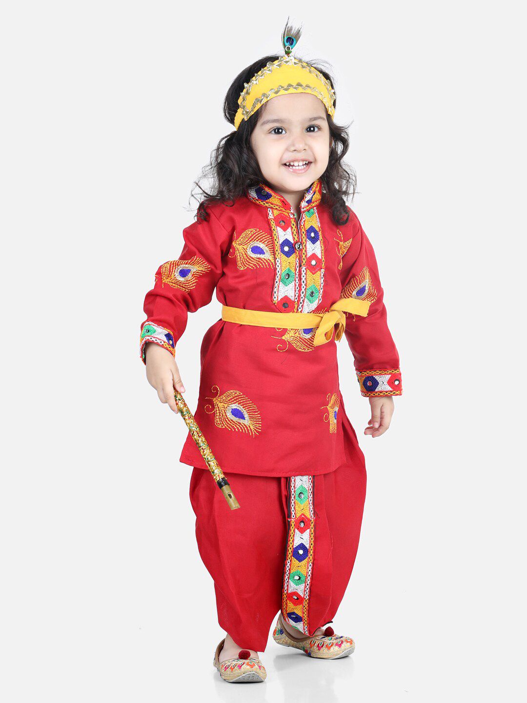 BownBee Girls Embellished Top With Dhoti Pants-picture-57