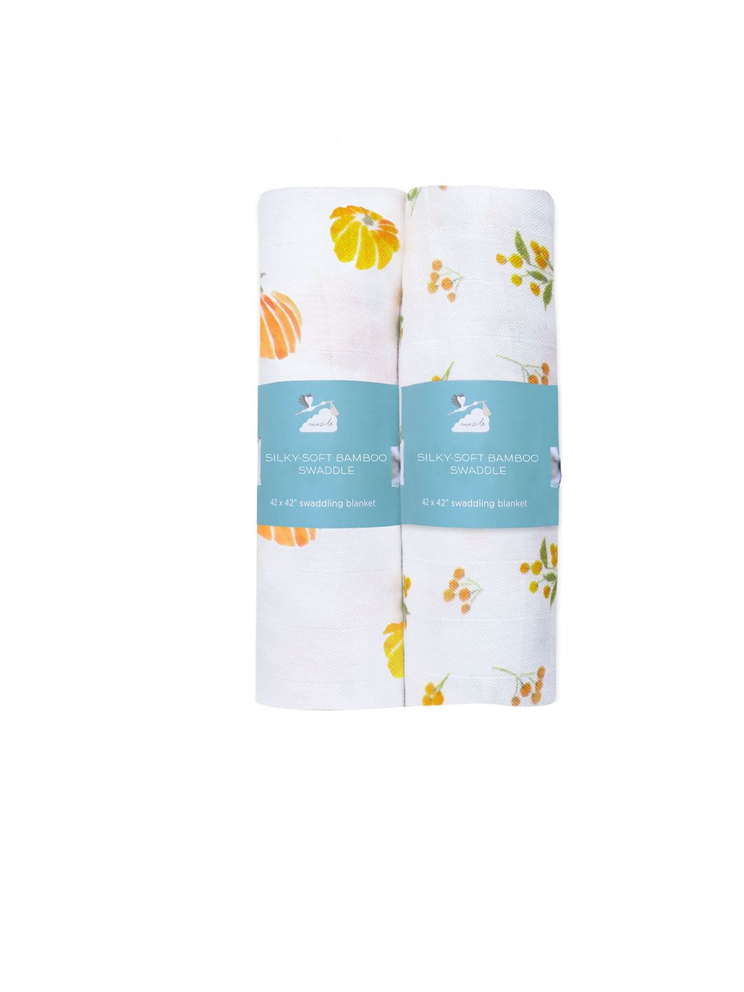 Masilo Kids Set Of 2 Printed Pure Bamboo Cotton Muslin Swaddle-image-32