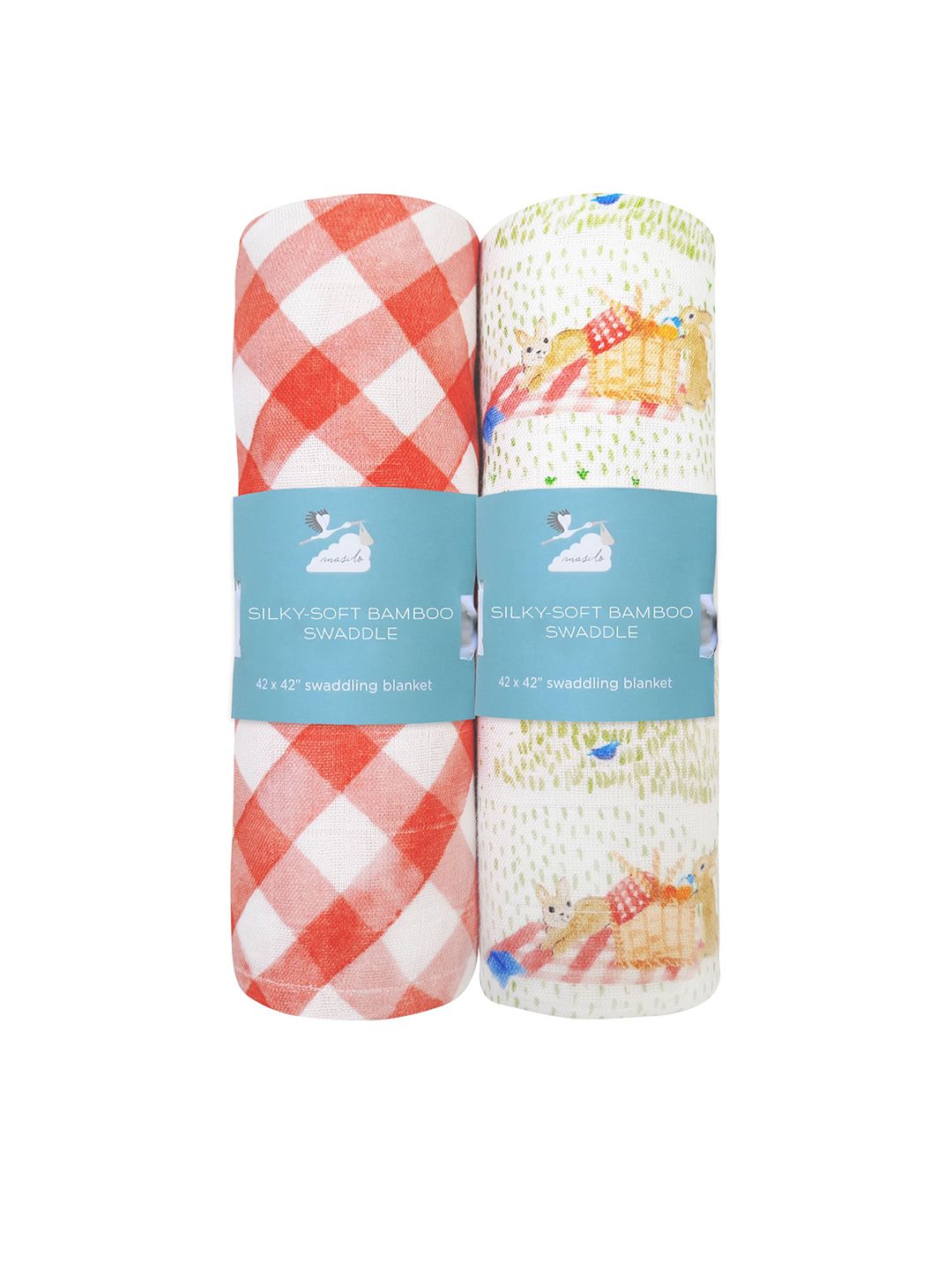 Masilo Kids Set Of 2 Printed Pure Bamboo Cotton Muslin Swaddle-picture-53