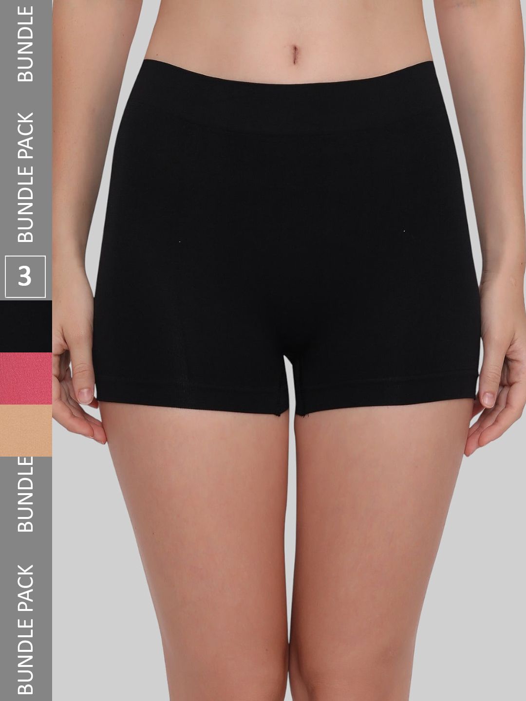 PLUMBURY Women Anti Microbial Pack Of 3 Boyshorts Briefs-picture-21