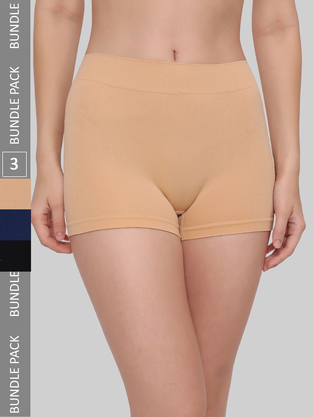 PLUMBURY Women Anti Microbial Pack Of 3 Boyshorts Briefs-picture-20