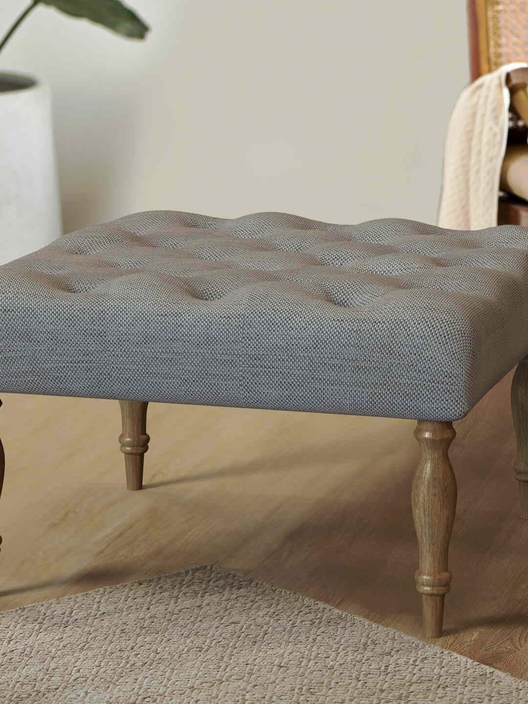 Chumbak Grey Printed Square Ottomans-picture-21