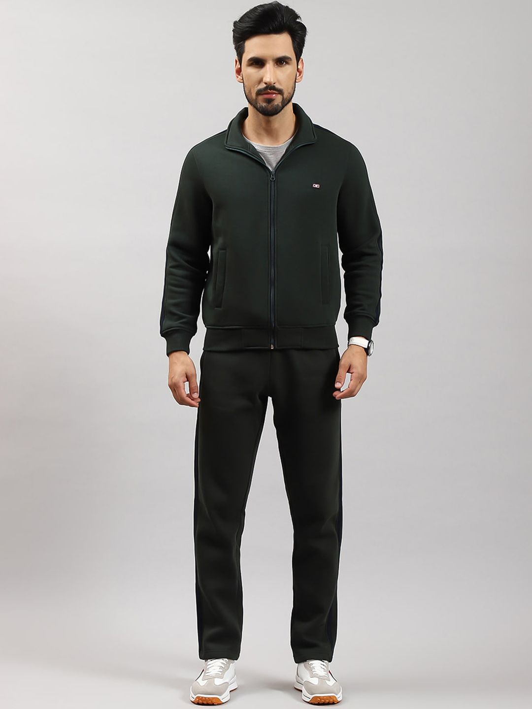 Monte Carlo Mid-Rise Mock Collar Cotton Tracksuits-image-20