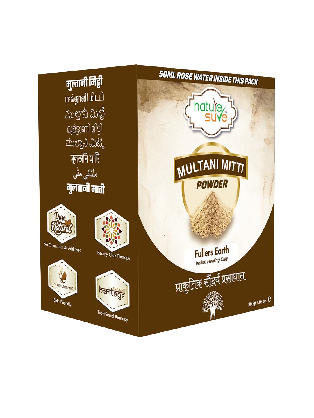 Nature Sure Multani Mitti Powder With Rose Water-image-41