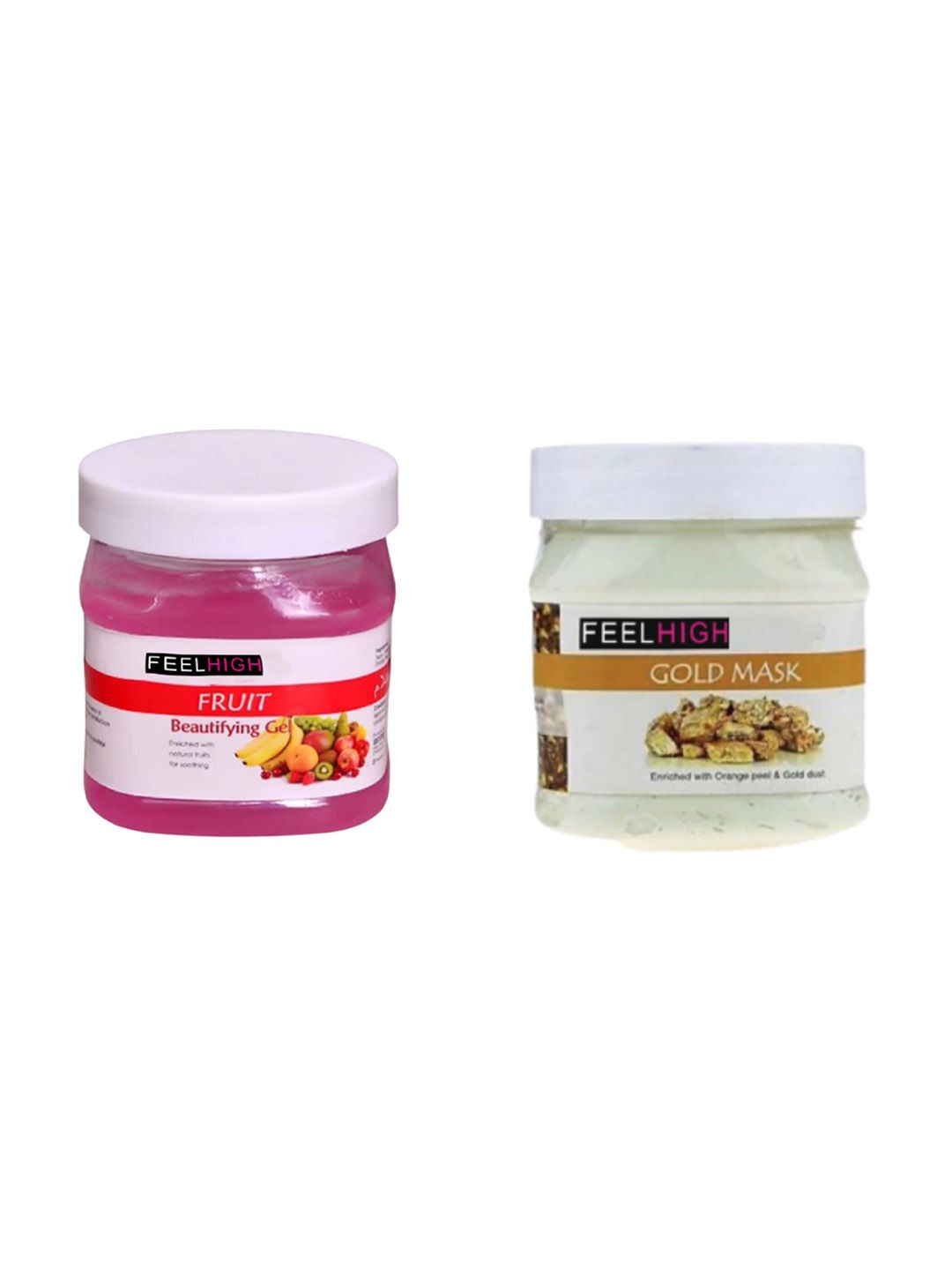 FEELHIGH Set Of 2 Face & Body Fruit Gel & Gold Mask-500gm + 500gm-picture-35