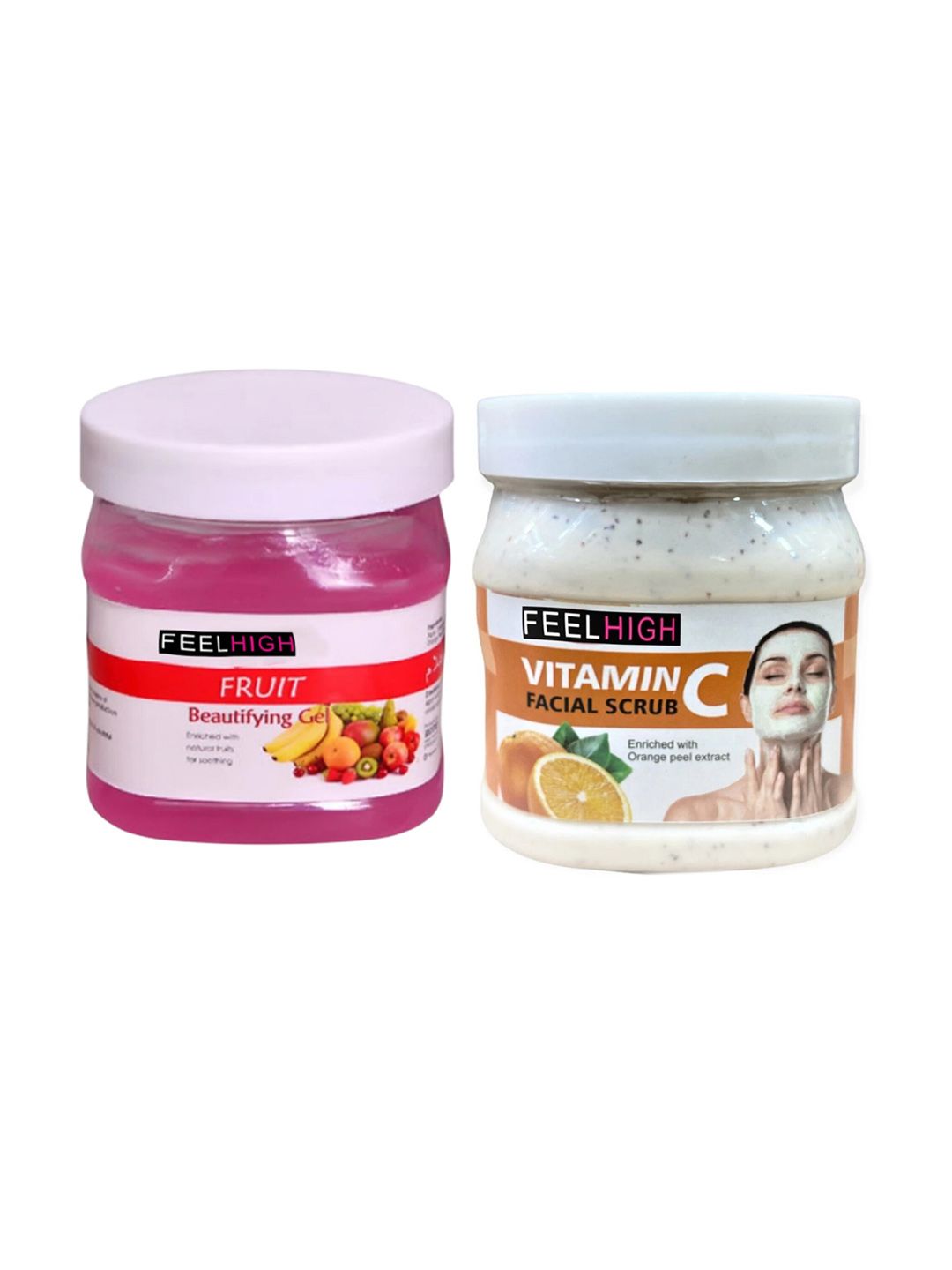 FEELHIGH Set Of 2 Face & Body Beautifying Fruit Gel  & Vitamin C Scrub-500ml Each-picture-33