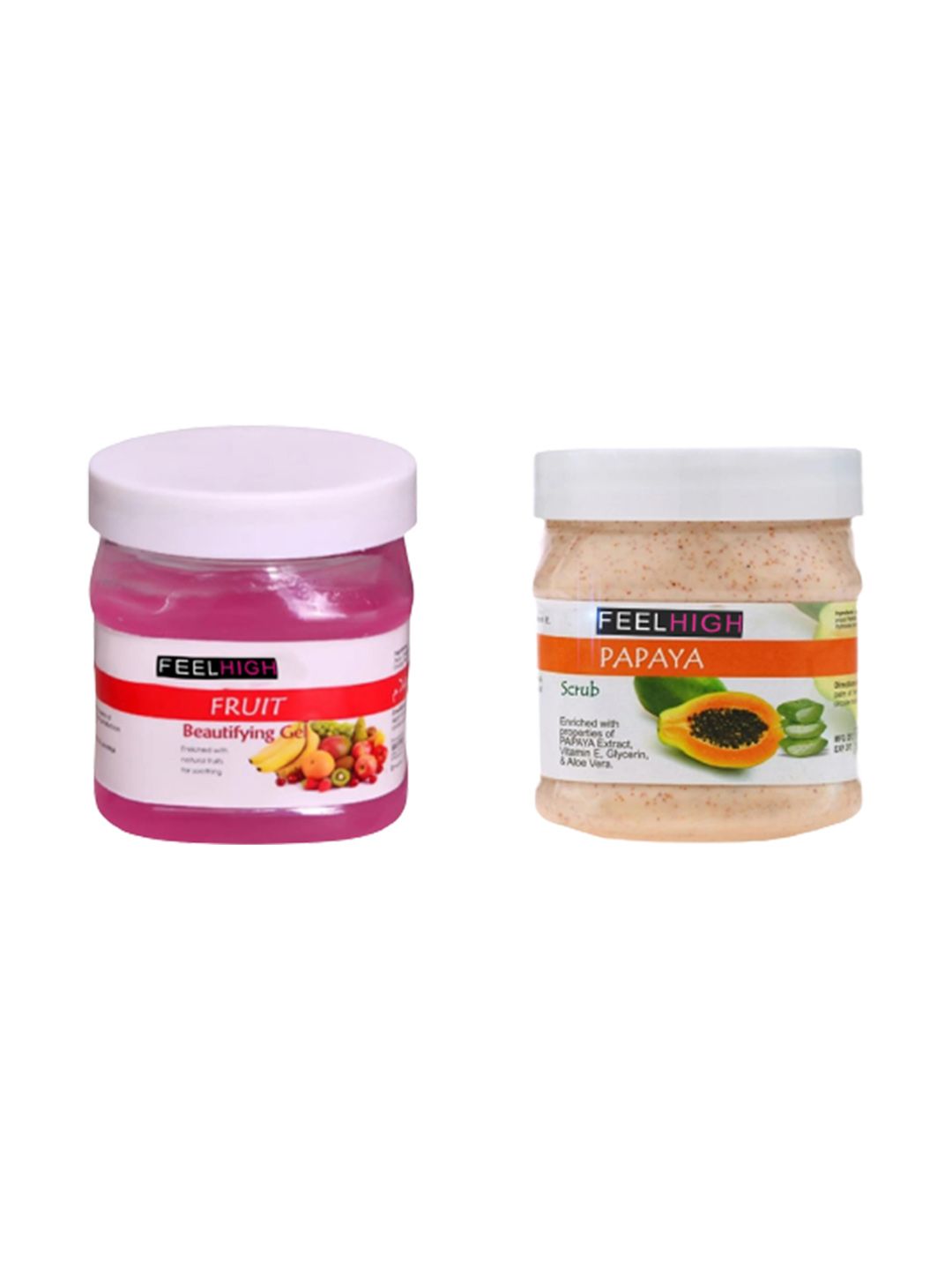 FEELHIGH Face & Body Fruit Gel & Papaya Scrub - 500 ml Each-picture-31