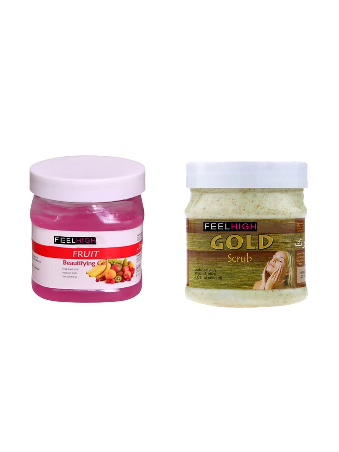 FEELHIGH Face & Body Fruit Gel & Gold Scrub  500 ml Each-image-41