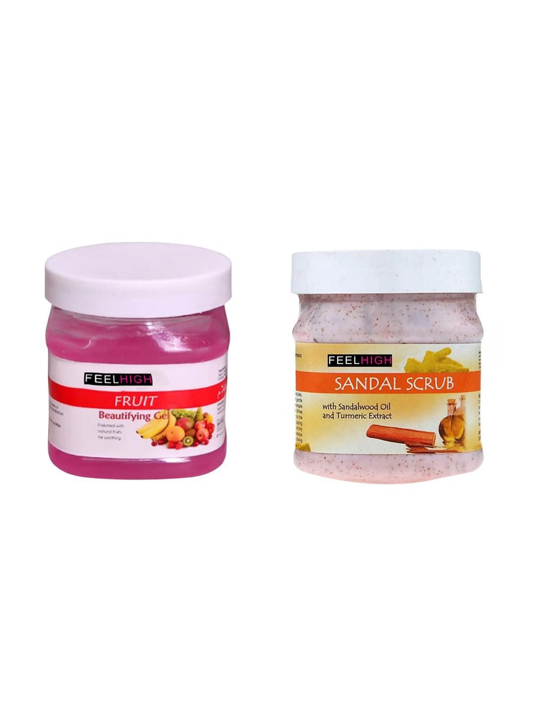 FEELHIGH Face & Body Fruit Gel & Sandal Scrub 500 ml Each-picture-24