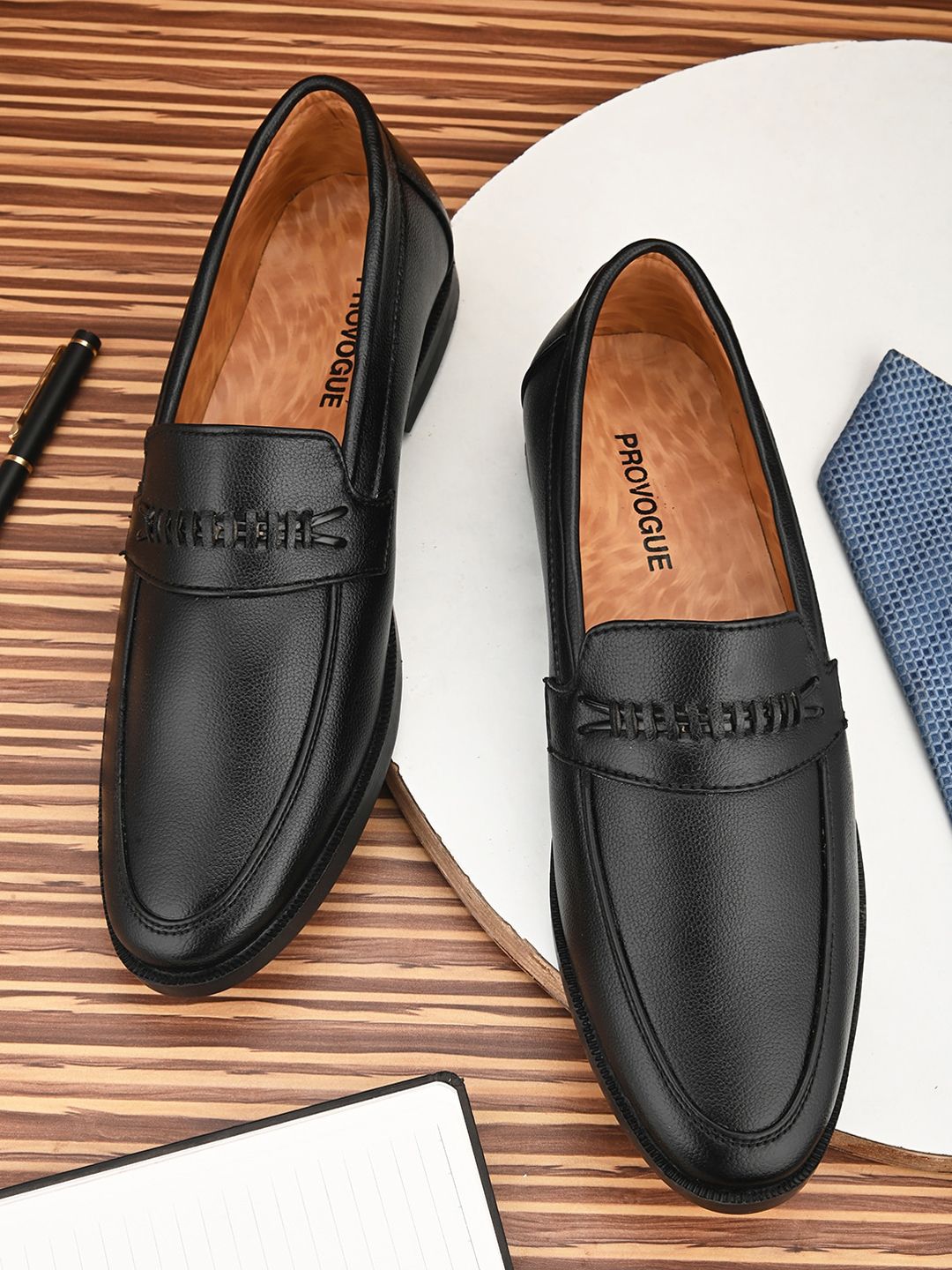 Provogue Men Textured Formal Loafers-image-19