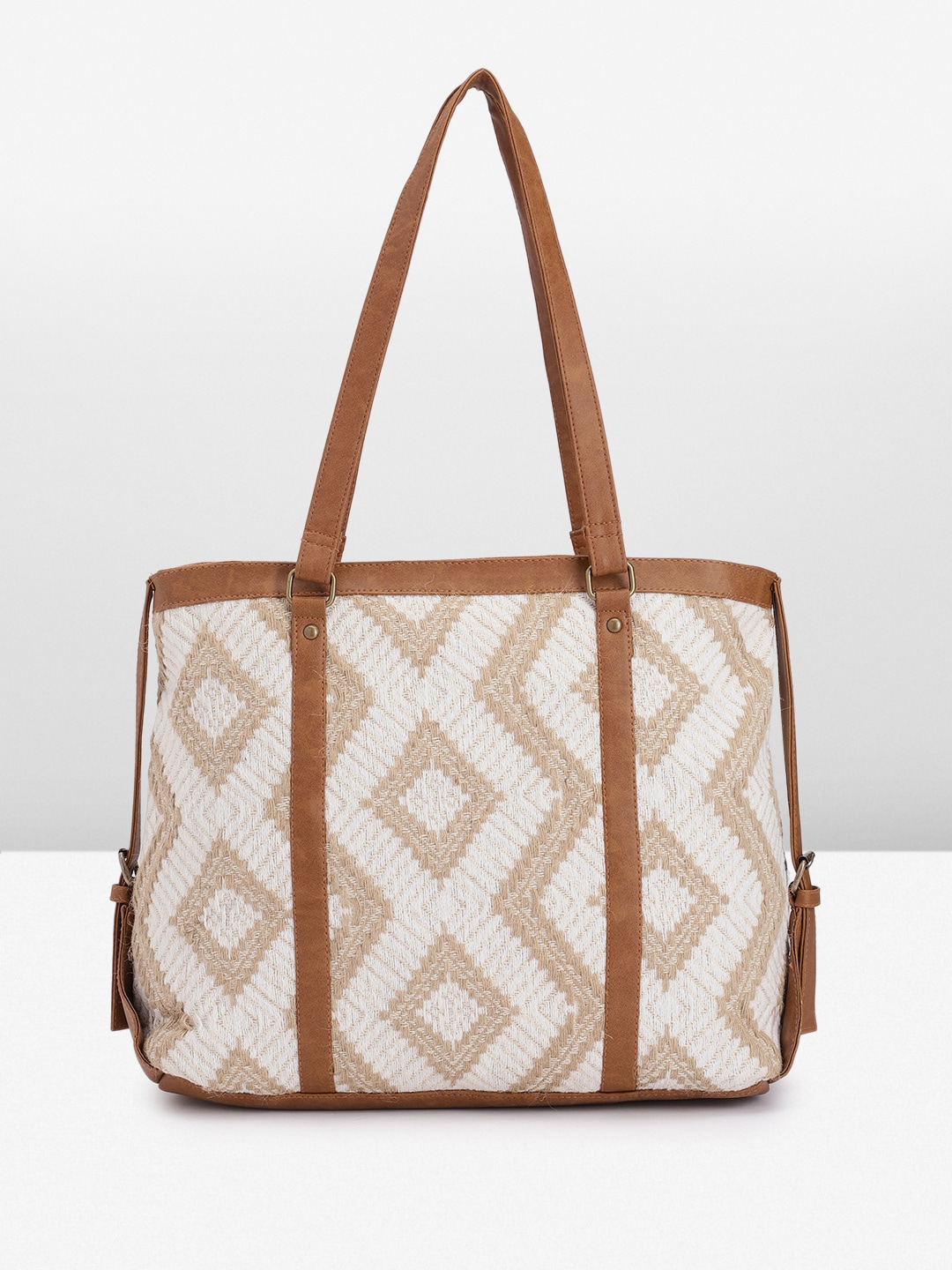 Anouk Geometric Printed Oversized Structured Tote Bag