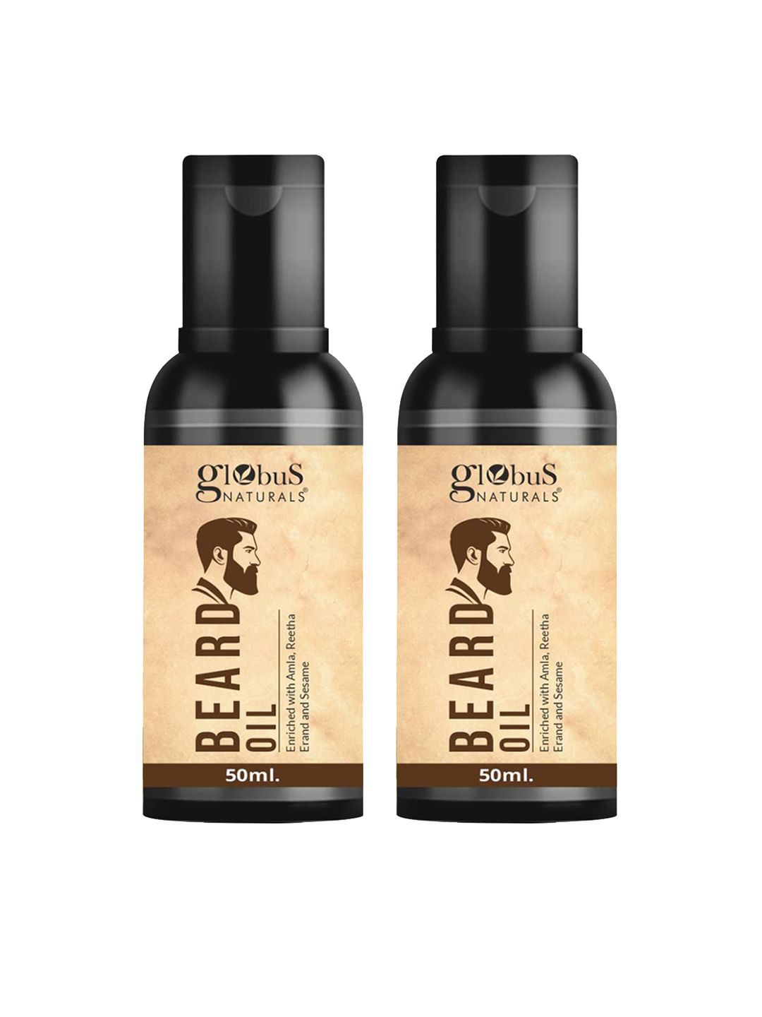 Globus naturals Set Of 2 Beard Oil Enriched With Amla Reetha Erand & Sesame Oi - 50ml Each-image-12