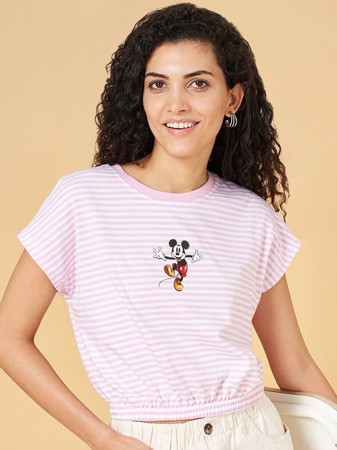 Honey by Pantaloons Pink Printed Top