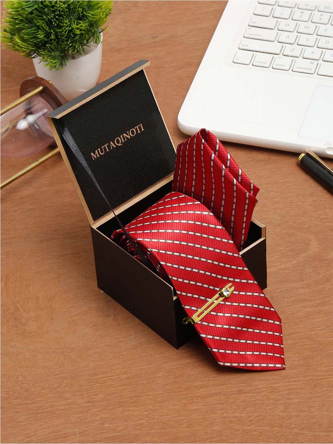 MUTAQINOTI Men Printed Formal Accessory Gift Set-picture-34