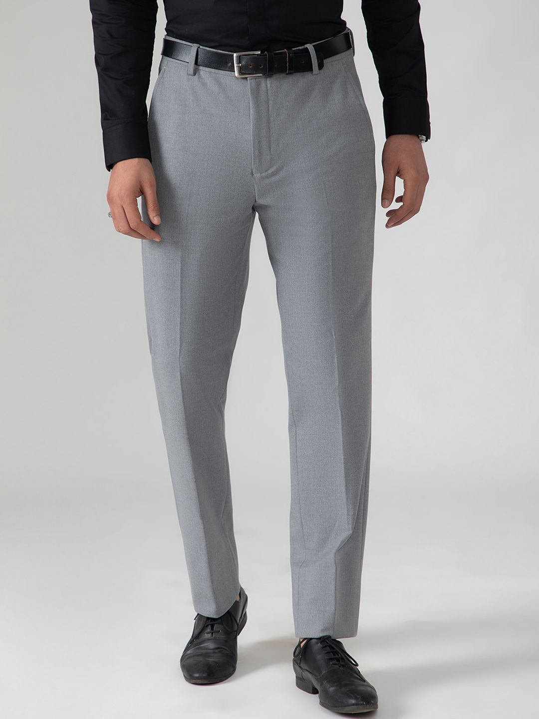 SUBTRACT Men Slim Fit Four Way Stretch Wrinkle Free Mid Rise Formal Trouser-picture-41