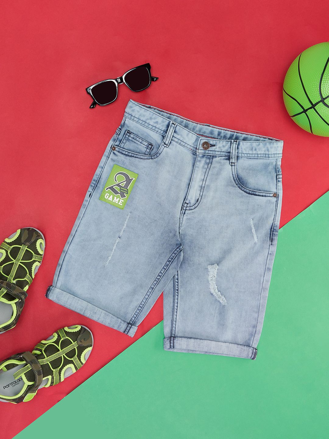 Pantaloons Junior Boys Mid-Rise Denim Shorts-picture-35