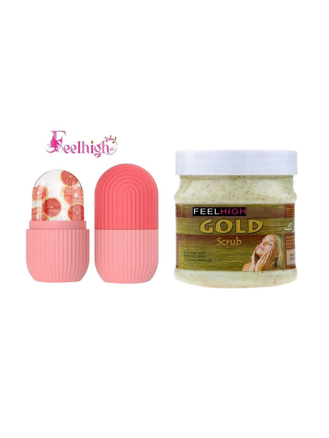 FEELHIGH Set Of 2 Ice Roller-10ml With Gold Scrub-500ml-image-19