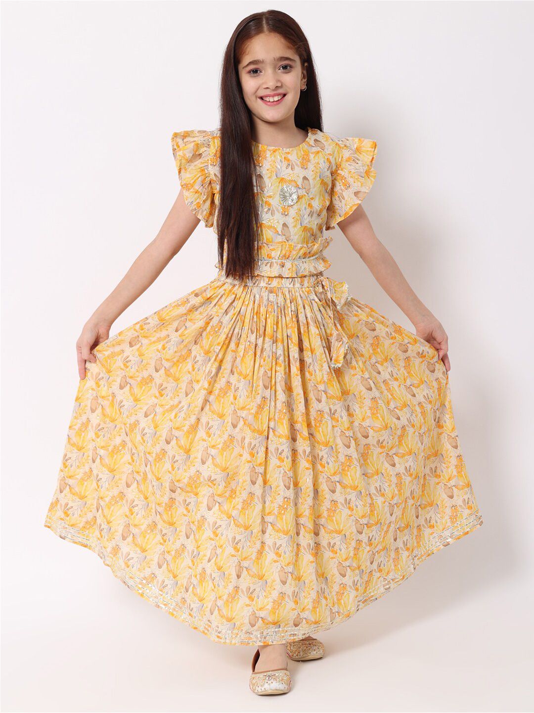 Readiprint Fashions Girls Printed Ready To Wear Cotton Lehenga With Choli-picture-30