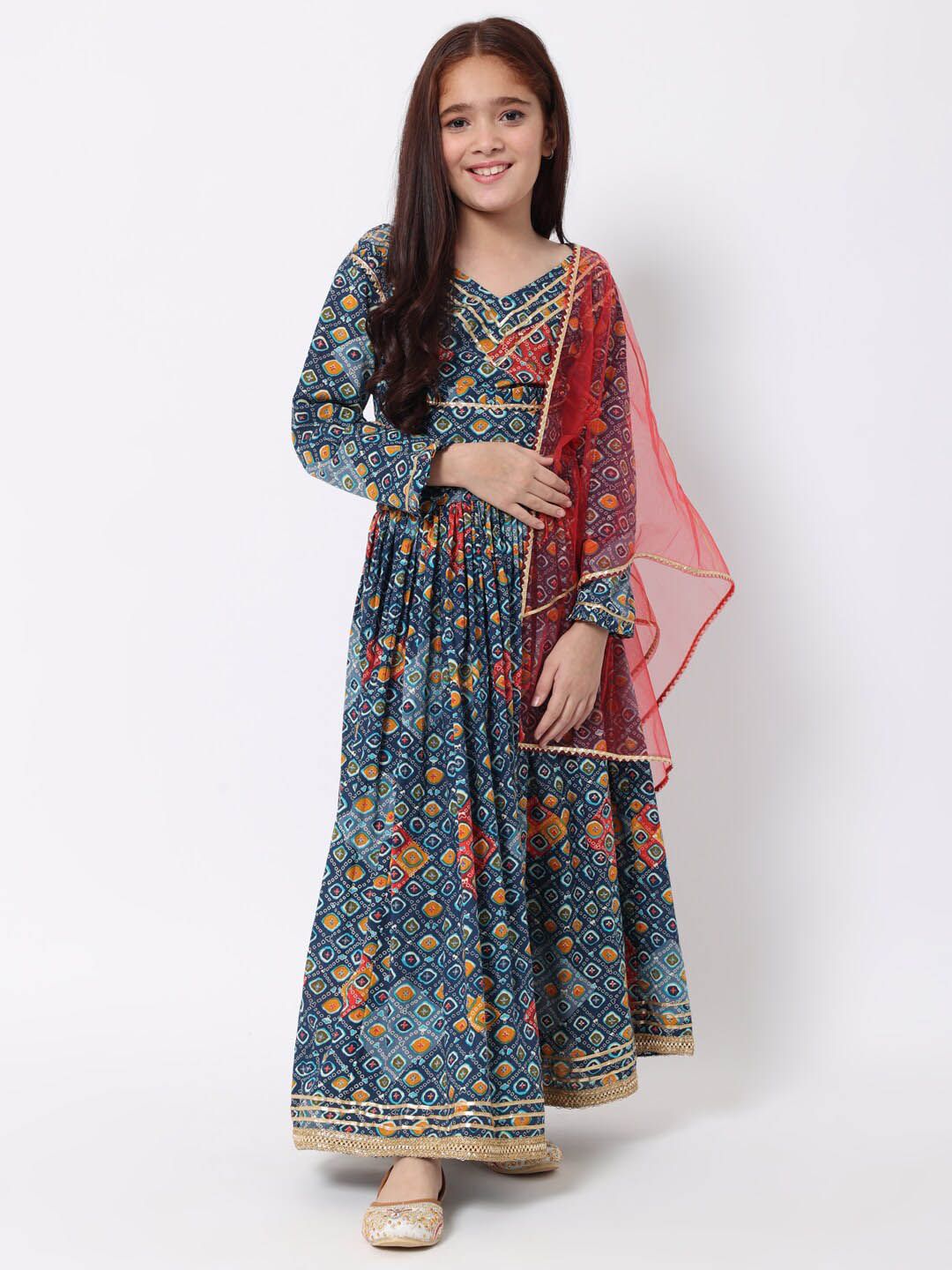 Readiprint Fashions Girls Printed Ready To Wear Lehenga & Blouse With Dupatta-picture-27