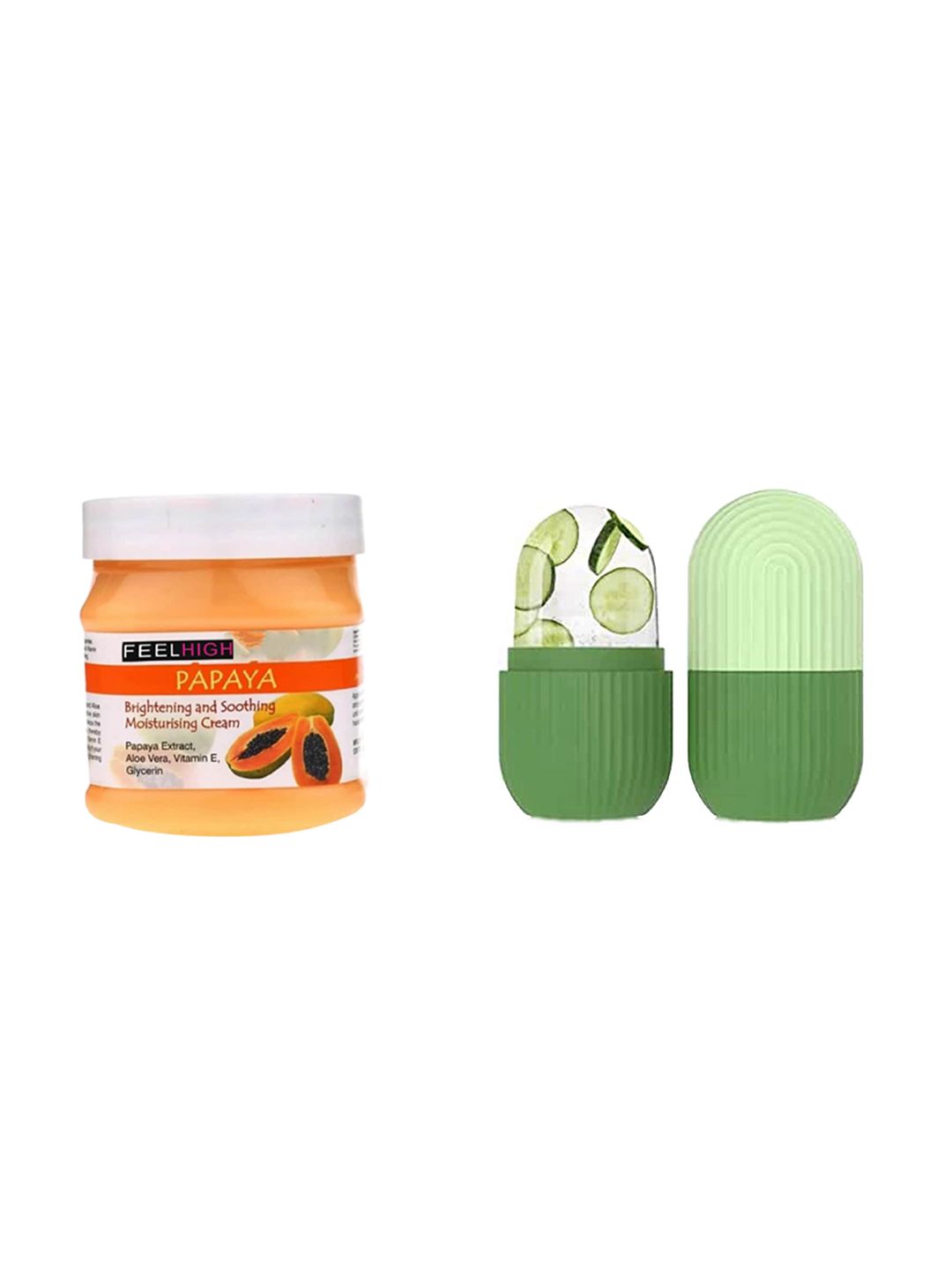 FEELHIGH Papaya Moisturizer Cream 500ml with Ice Roller-image-46