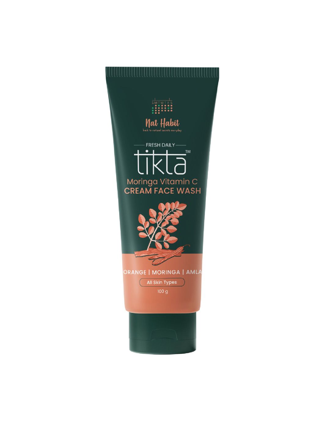 Nat Habit Tikta Moringa Vit-C Cream Face Wash - 100g-picture-23
