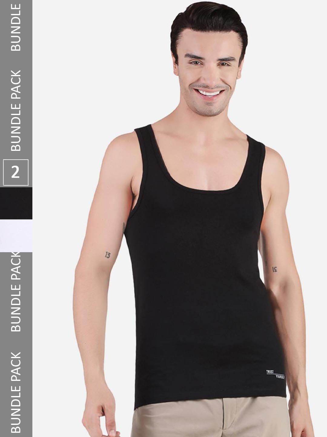 FREECULTR Pack Of 5 Pure Cotton Innerwear Vests-picture-33