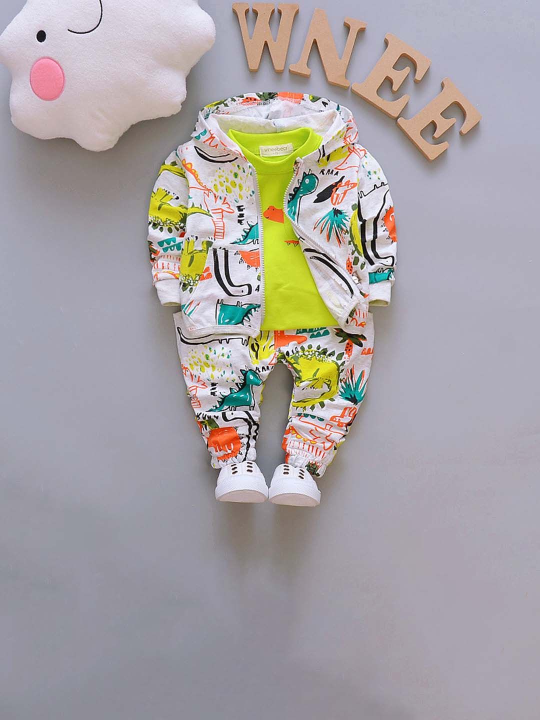 Googo Gaaga Boys Printed Hooded Pure Cotton Sweatshirt With Trousers-picture-18
