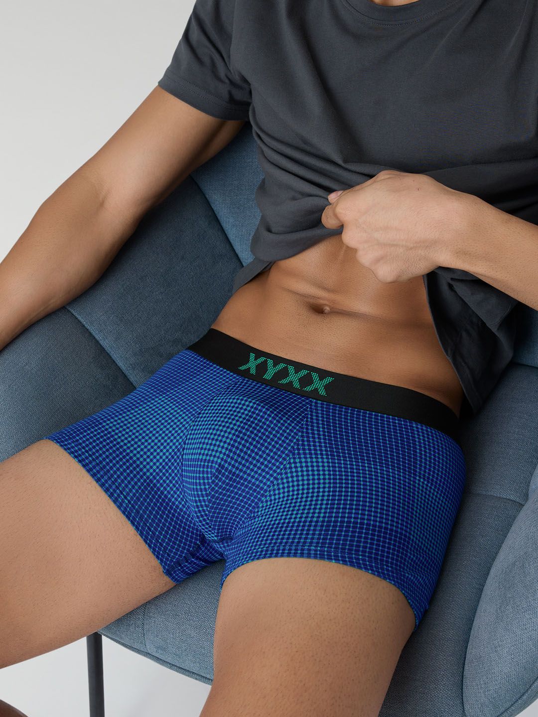 XYXX Checked Breathable Trunks XYTRNK186-picture-17