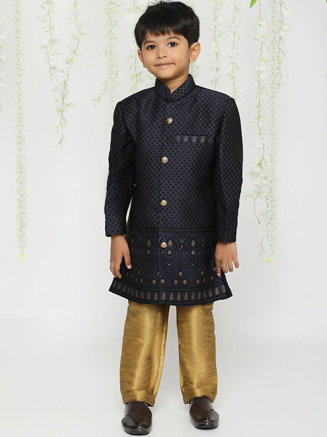 KID1 Boys Embroidered Sherwani Set-picture-3