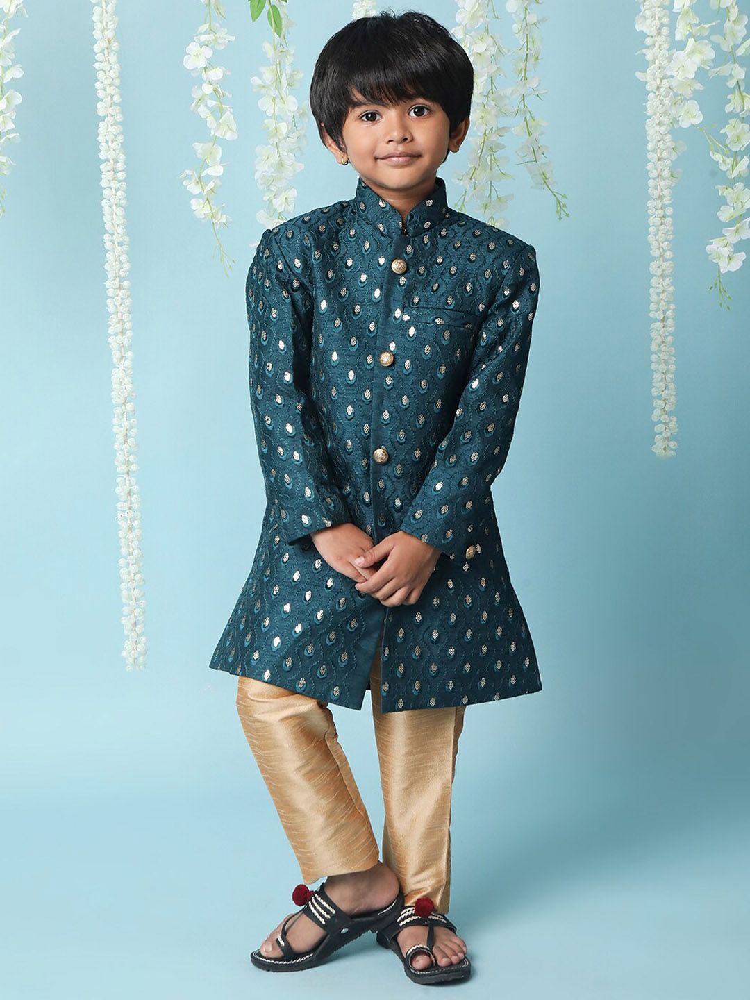 KID1 Boys Embroidered Sherwani Set-picture-51