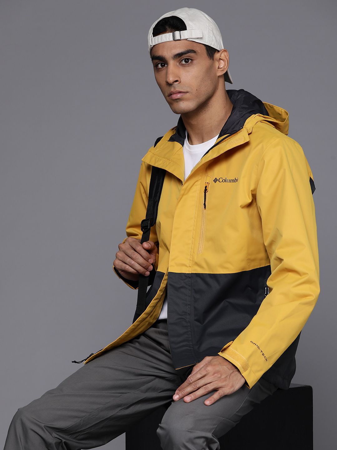 Columbia Men Colourblocked Hikebound Trekking-Hiking Rain Jacket-image-26