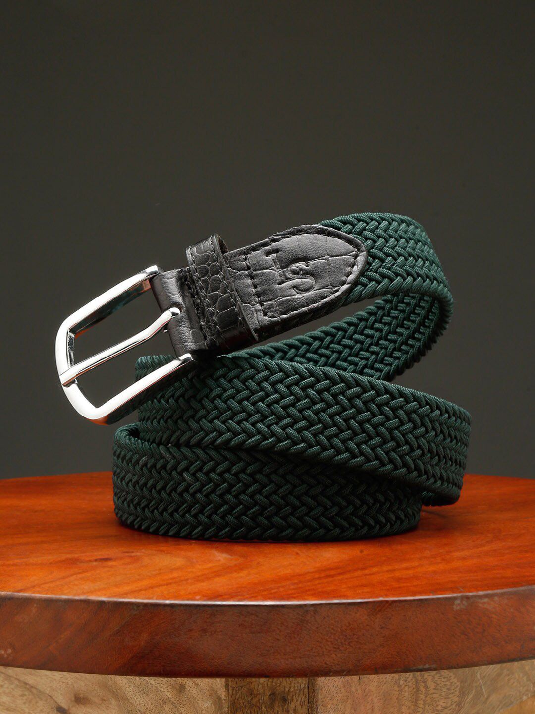 LOUIS STITCH Men Braided Stretchable Belt With Leather End-picture-55