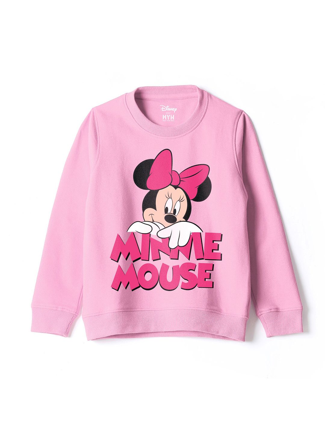 Wear Your Mind Girls Minnie Mouse Printed Pure Cotton Sweatshirt-picture-35