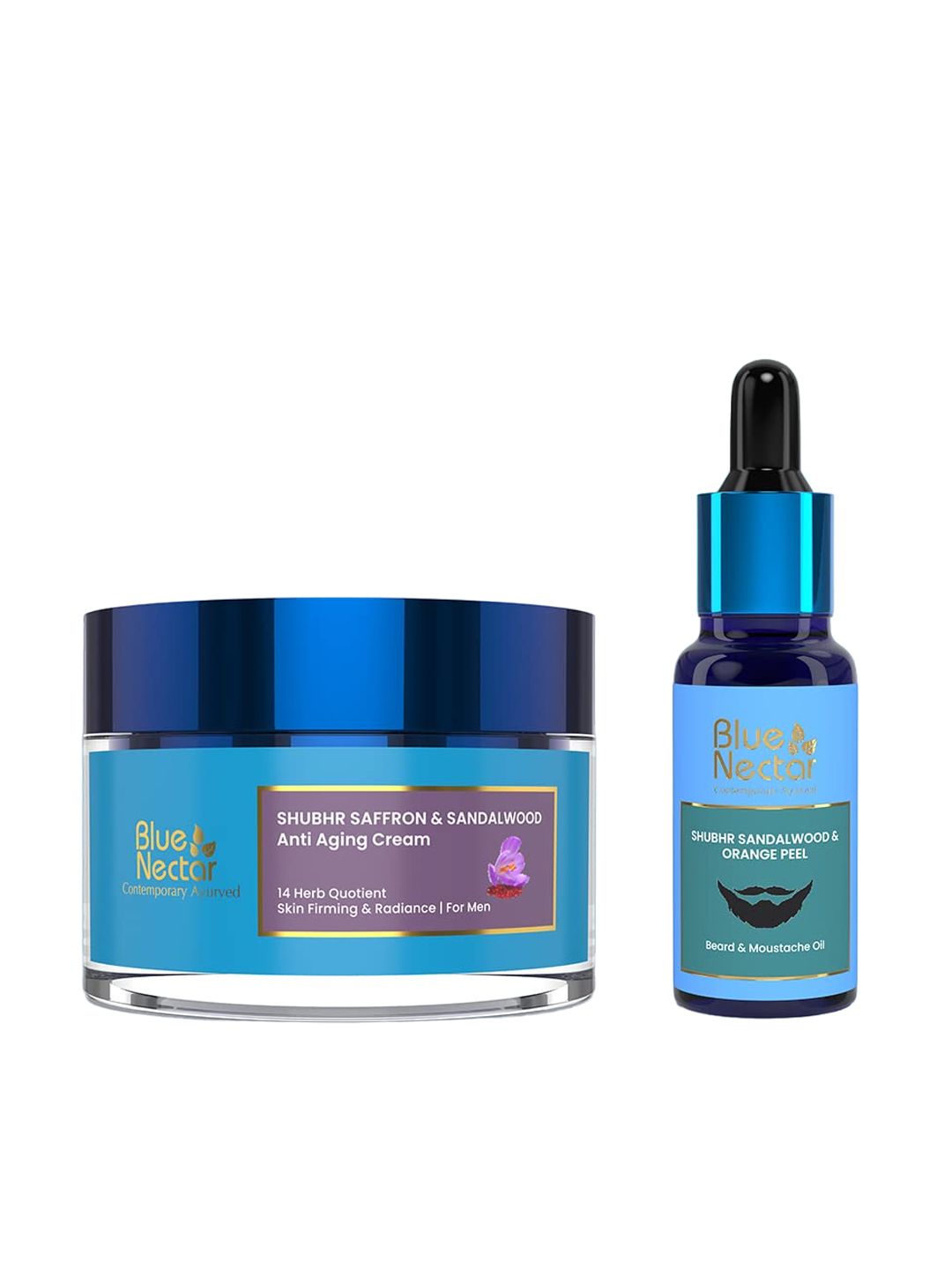 Blue Nectar Men Set Of Anti Aging Saffron Cream & Moustache & Beard Growth Oil-image-18