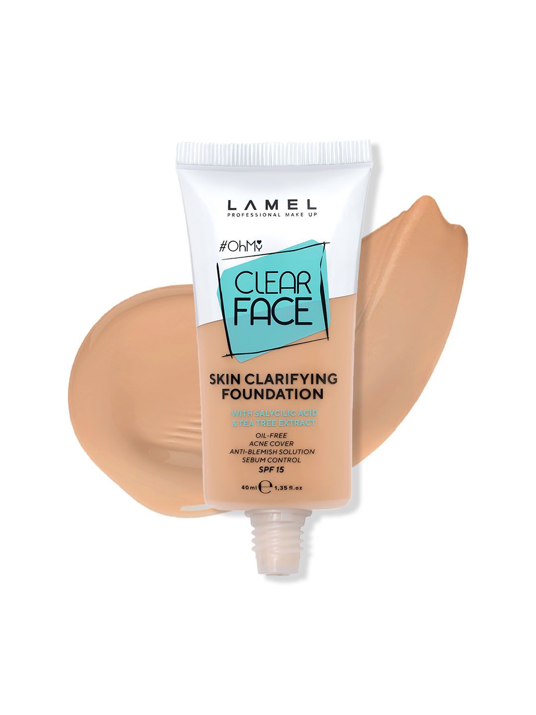 LAMEL Oh My Clear SPF15 Face Foundation with Tea Tree 40 ml - Buff Beige 405-picture-16