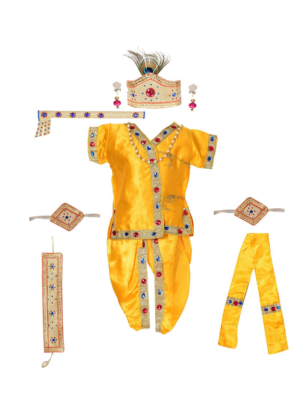 BAESD Boys Embellished Angrakha Gotta Patti k Kurta With Dhoti Pants-picture-34