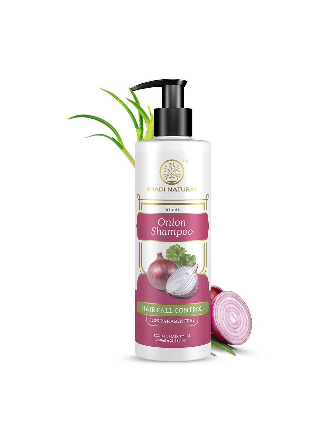 Khadi Natural Onion Hair Shampoo for Dandruff & Hairfall Control - 650ml-picture-11