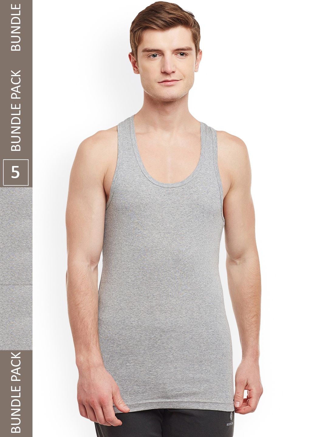 BODYX Pack Of 5 Pure Cotton Innerwear Vests-picture-25