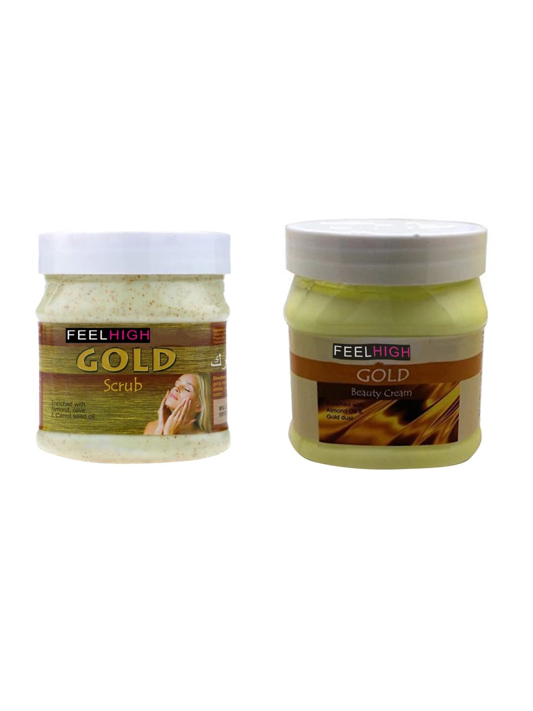 FEELHIGH Set Of 2 Gold Scrub & Cream 500ml Each-picture-49