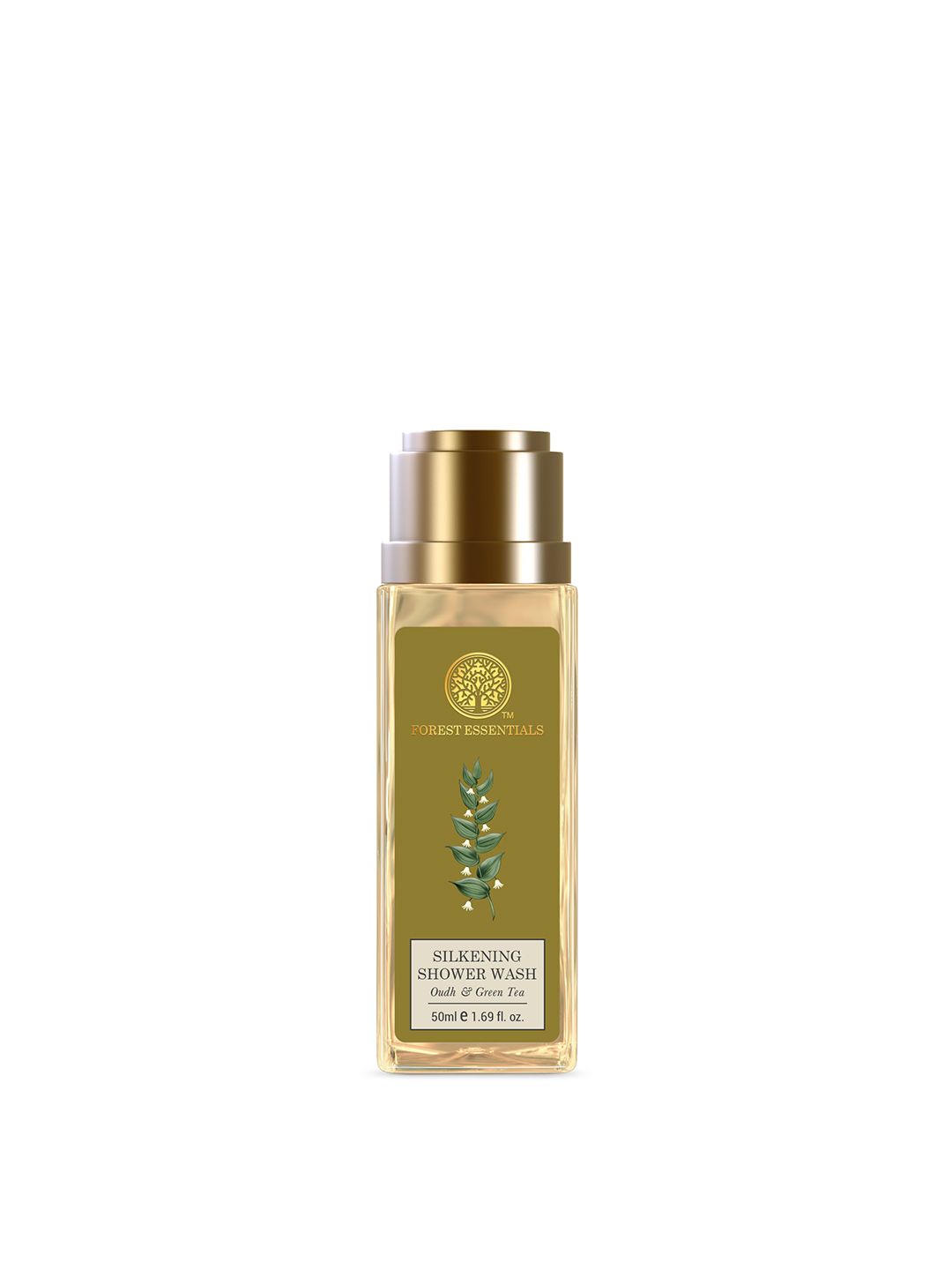 Forest Essentials Travel Size Oudh & Green Tea Silkening Natural Shower Wash - 50ml-picture-46