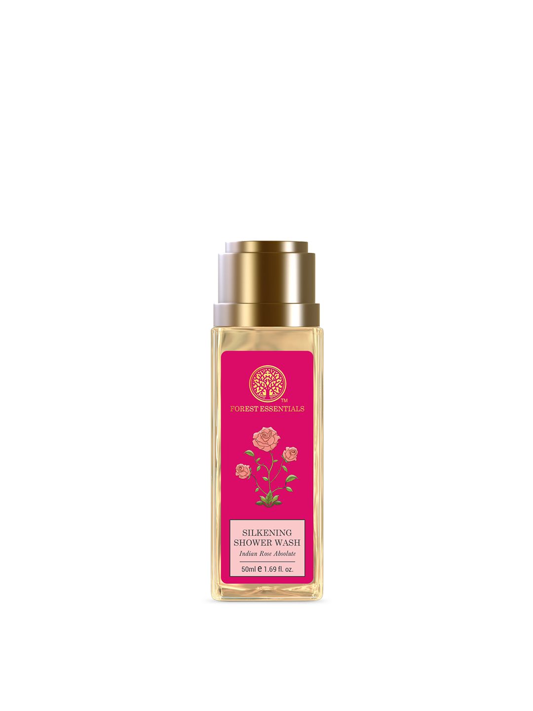 Forest Essentials Indian Rose Absolute Silkening Shower Wash - 50 ml
