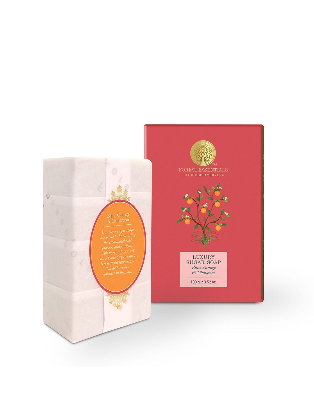 Forest Essentials Ayurvedic Handmade Bitter Orange & Cinnamon Luxury Sugar Bath Soap- 100g-picture-14