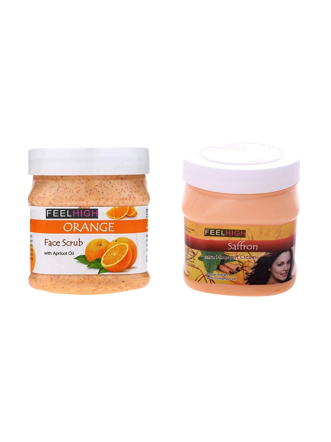 FEELHIGH Set of Orange Scrub & Saffron Cream 500ml each-picture-45