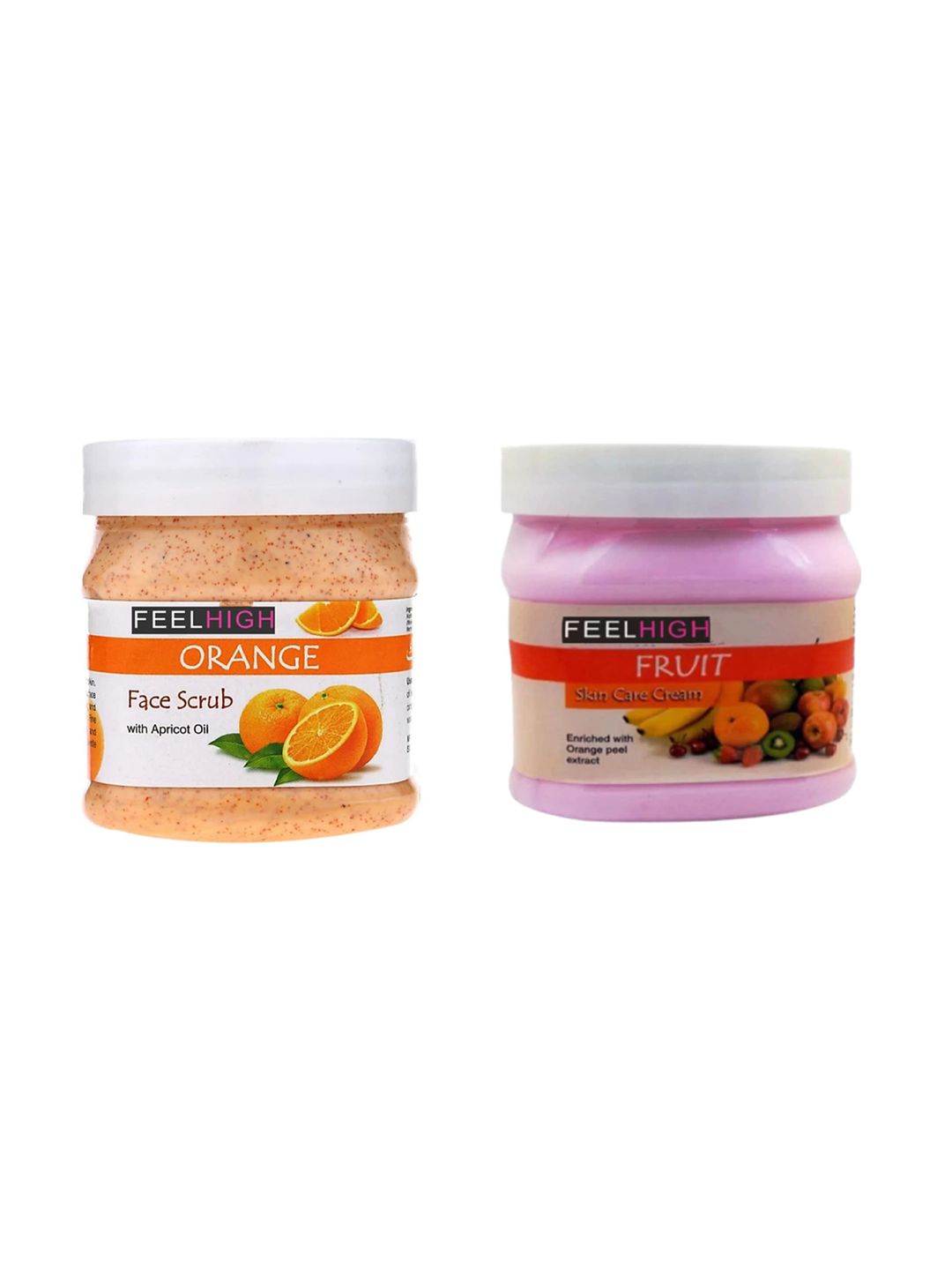 FEELHIGH Set of Orange Scrub & Fruit Cream 500ml each-image-43