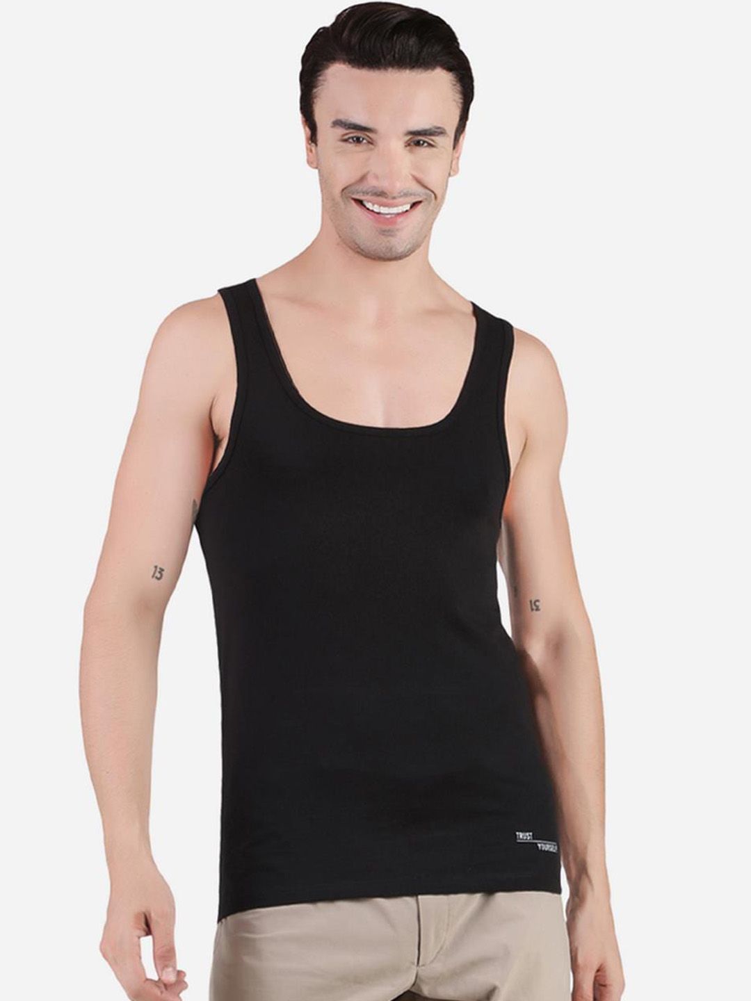 FREECULTR Pack Of 5 Cotton Basic Vests-picture-29