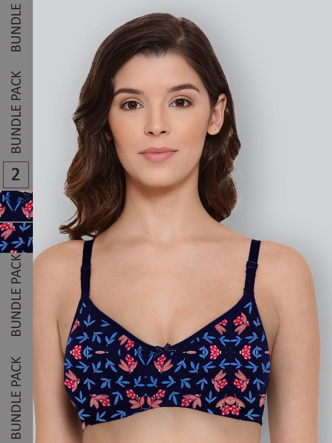 LYRA Pack Of 2 Printed Combed Cotton Wirefree Secret Support Bra with Detachable Strap-picture-43