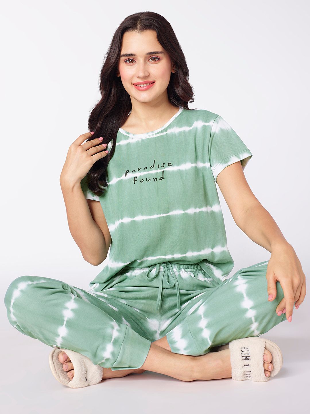 beebelle Tie & Dye Pure Cotton Night suit-picture-26